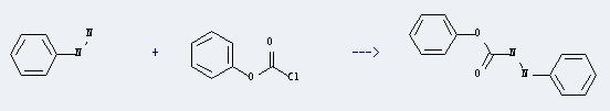 Phenyl chlorocarbonate can react with phenylhydrazine to produce 3-phenyl-carbazic acid phenyl ester